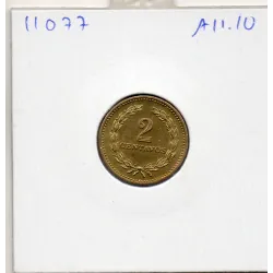 El Salvador 2 centavos 1974 Spl, KM.147 Francisco Morazan