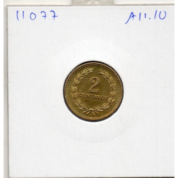 El Salvador 2 centavos 1974 Spl, KM.147 Francisco Morazan