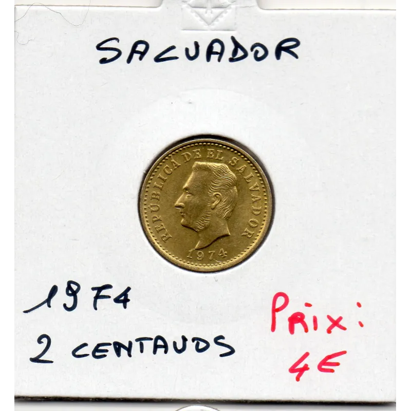 El Salvador 2 centavos 1974 Spl, KM.147 Francisco Morazan El Salvador 2 centavos 1974 Spl, KM.147 Francisco Morazan