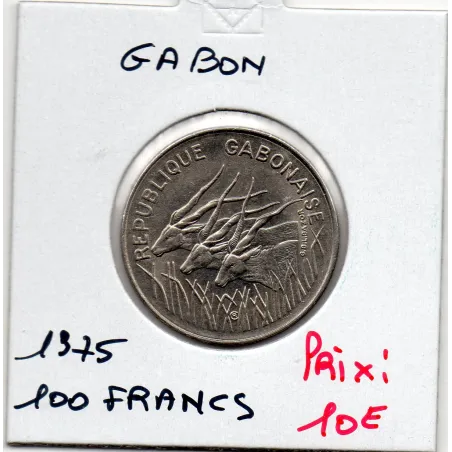 Gabon 100 Francs 1975 Spl , KM.13 antilopes