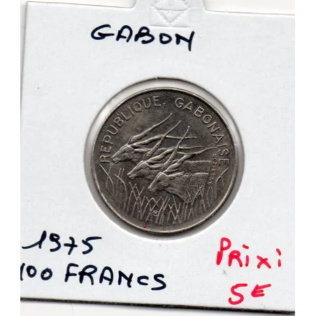 Gabon 100 Francs 1975 Sup, KM.13 antilopes
