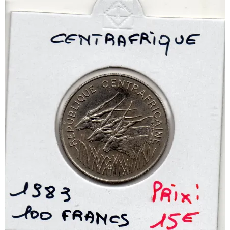 Centrafrique 100 francs 1983 Spl, KM.7 antilopes