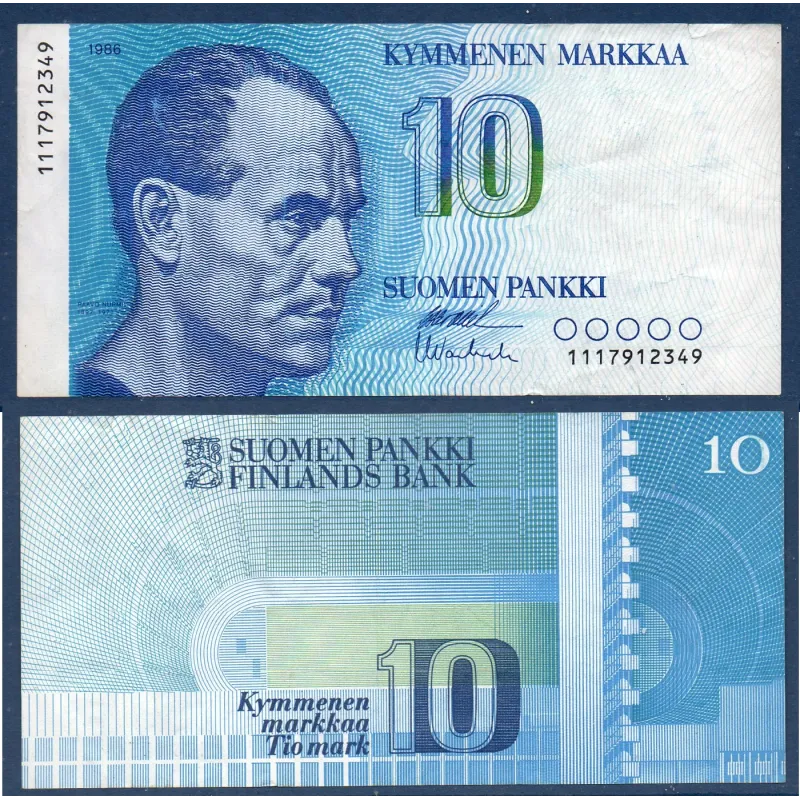 Finlande P.113a, TTB Billet de 10 markka 1986 Paavo Nurmi Finlande P.113a, TTB Billet de 10 markka 1986 Paavo Nurmi