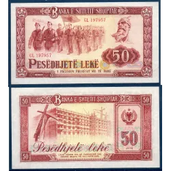Albanie P.45a, Spl Billet de 50 Leke 1976 défilé