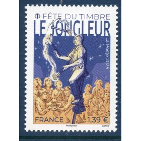 Timbre France 5854 Fête du timbre - Le jongleur Neuf