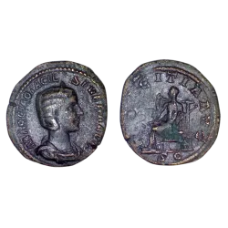 Sesterce d'Otacilia Severa (247-249), RIC.209a PVDICITIA Rome