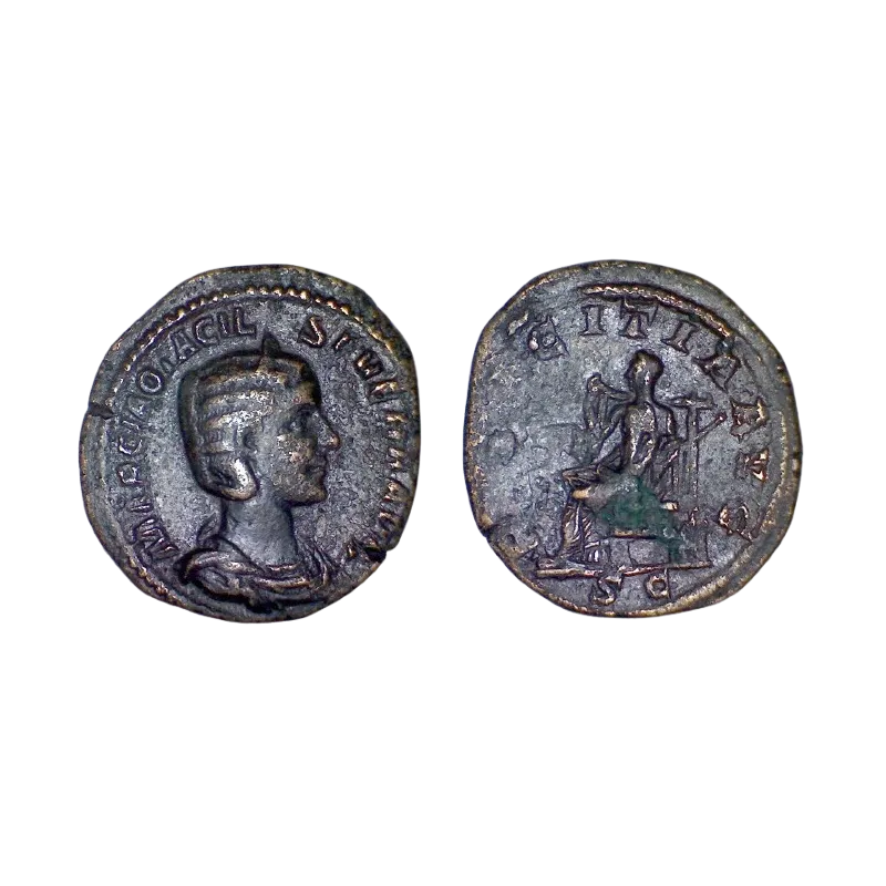 Sesterce d'Otacilia Severa (247-249), RIC.209a PVDICITIA Rome Sesterce d'Otacilia Severa (247-249), RIC.209a PVDICITIA Rome