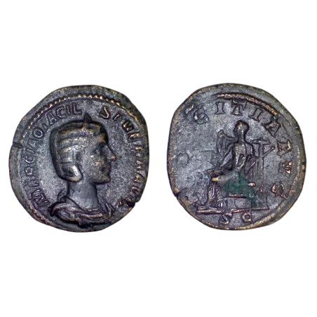 Sesterce d'Otacilia Severa (247-249), RIC.209a PVDICITIA Rome