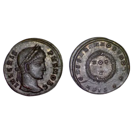 AE3 Crispus (320), RIC.182 CAESARVM NOSTRORVM Siscia