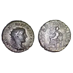 Antoninien de Gordien III (241) RIC.87 Apollon assis Rome