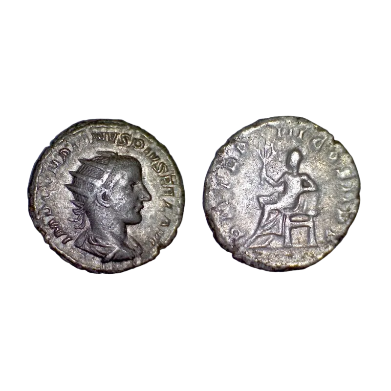 Antoninien de Gordien III (241) RIC.87 Apollon assis Rome Antoninien de Gordien III (241) RIC.87 Apollon assis Rome