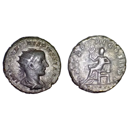 Antoninien de Gordien III (241) RIC.87 Apollon assis Rome