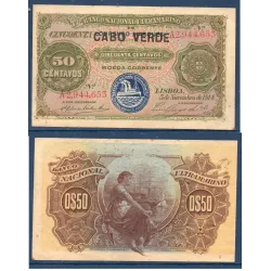 Cap vert P.22, Spl, Billet de 50 Centavos 1921 provisoire