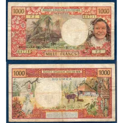 Nouvelle Calédonie P.64a, B Billet de 1000 Francs 1967-1972