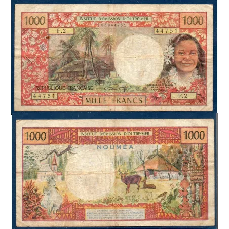 Nouvelle Calédonie P.64a, B Billet de 1000 Francs 1967-1972