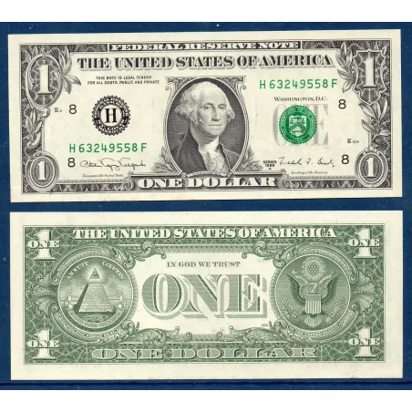 Etats Unis P.480b Saint Louis, Neuf Billet de 1 Dollar 1988A série H