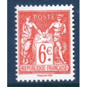 Timbre France 5860 Type Sage 6€ rouge Neuf