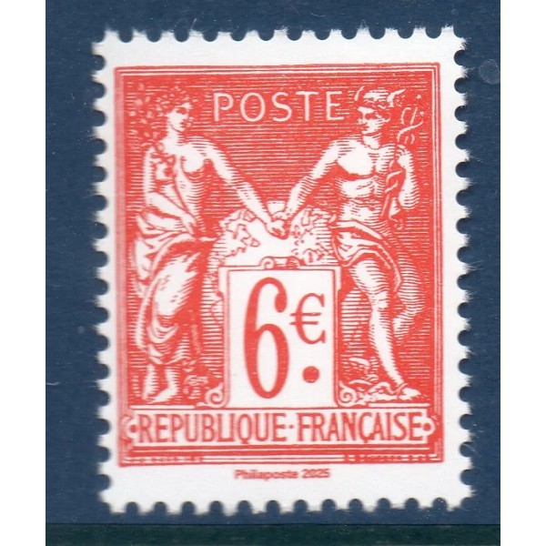 Timbre France 5860 Type Sage 6€ rouge Neuf