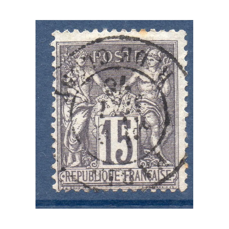Timbre France Yvert No 77 Type II Sage 15c gris Oblitéré Timbre France Yvert No 77 Type II Sage 15c gris Oblitéré