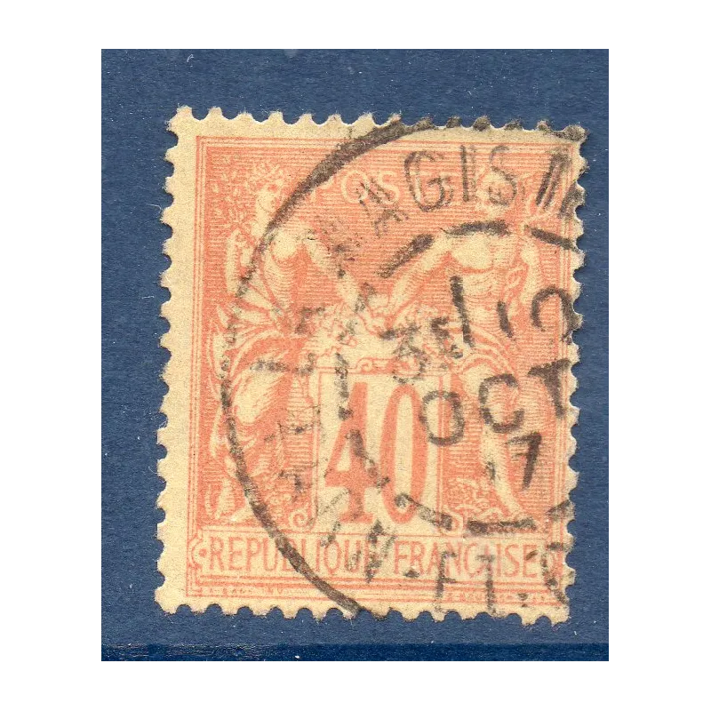 Timbre France Yvert No 94 Type II Sage 40c orange Oblitéré Timbre France Yvert No 94 Type II Sage 40c orange Oblitéré