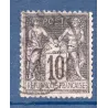 Timbre France Yvert No 103 Type I Sage 10c noir s. lilas Oblitéré