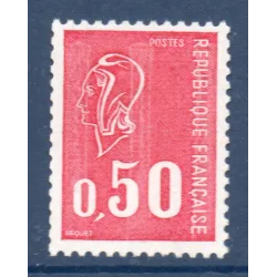 Timbre France Yvert No 1664d , g tropicale 3 bandes phosphore  variété Type Marianne de Béquet