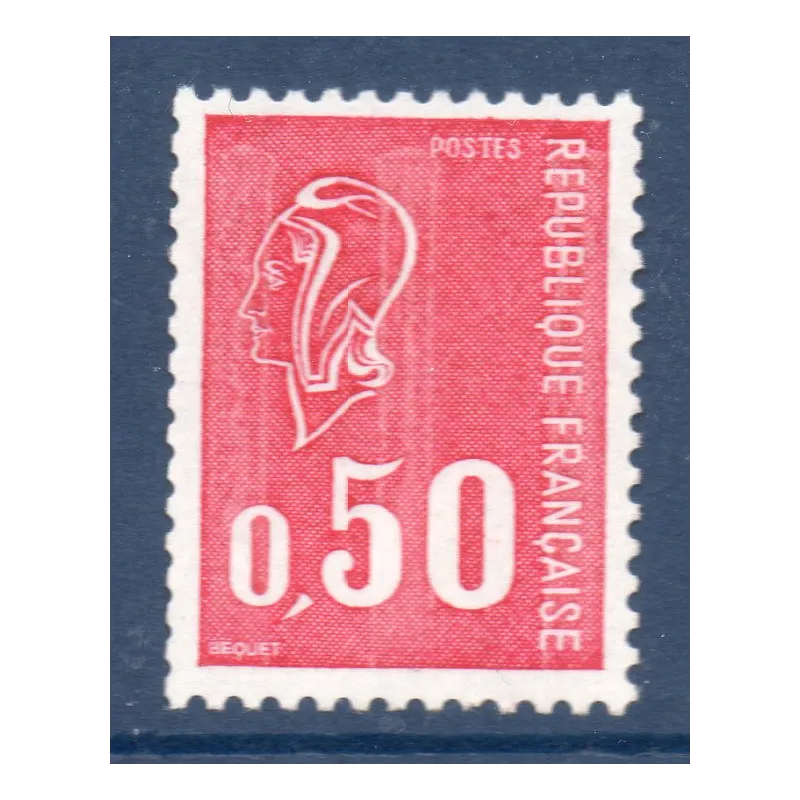 Timbre France Yvert No 1664d , g tropicale 3 bandes phosphore variété Type Marianne de Béquet Timbre France Yvert No 1664d , g tropicale 3 bandes phosphore variété Type Marianne de Béquet