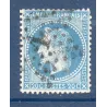 Timbre France Yvert No 29A Empire Lauré 20c bleu Oblitéré étoile