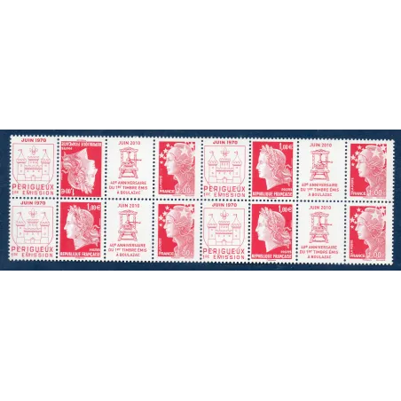 Timbre France Yvert No 4459b tete beche 40 Ans imprimerie Boulazac 2010