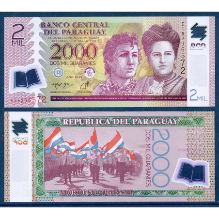 Paraguay P.228e, Neuf Billet de 2000 Guaranies 2023 Soeur Speratti
