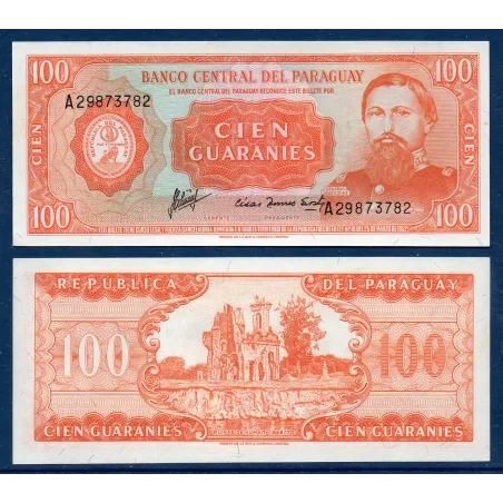 Paraguay P.199b, Billet de 100 Guaranies 1963 Jose Diaz