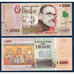 Uruguay P.96b, neuf Billet de 200 Pesos 2019 Pedro Figari