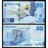 Zambie P.64a, Neuf, Billet de 50 Kwacha 2024 peroquets