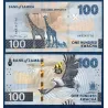 Zambie P.65a, Neuf, Billet de 100 Kwacha 2024 Girafes