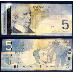 Canada P.101Aa, TB Billet de 5 dollar 2006-2011 Hockey
