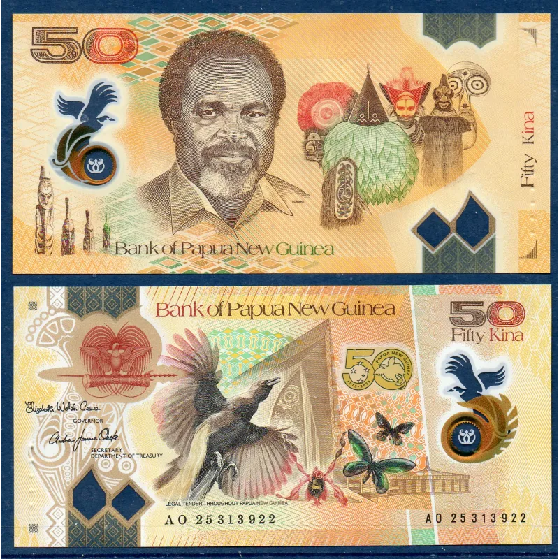 Papouasie P.58, Neuf Billet de 20 Kina 2025 50 ans indépendance Papouasie P.58, Neuf Billet de 20 Kina 2025 50 ans indépendance