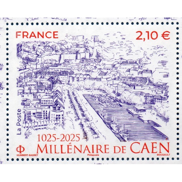 Timbre France 5884 Millénaire de Caen Neuf
