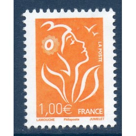 Timbre France 3739B Marianne Lamouche 1€ orange Philaposte Neuf