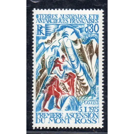 Timbre TAAF Yvert No 61 premiere ascencion du mont Roos neuf ** 1976