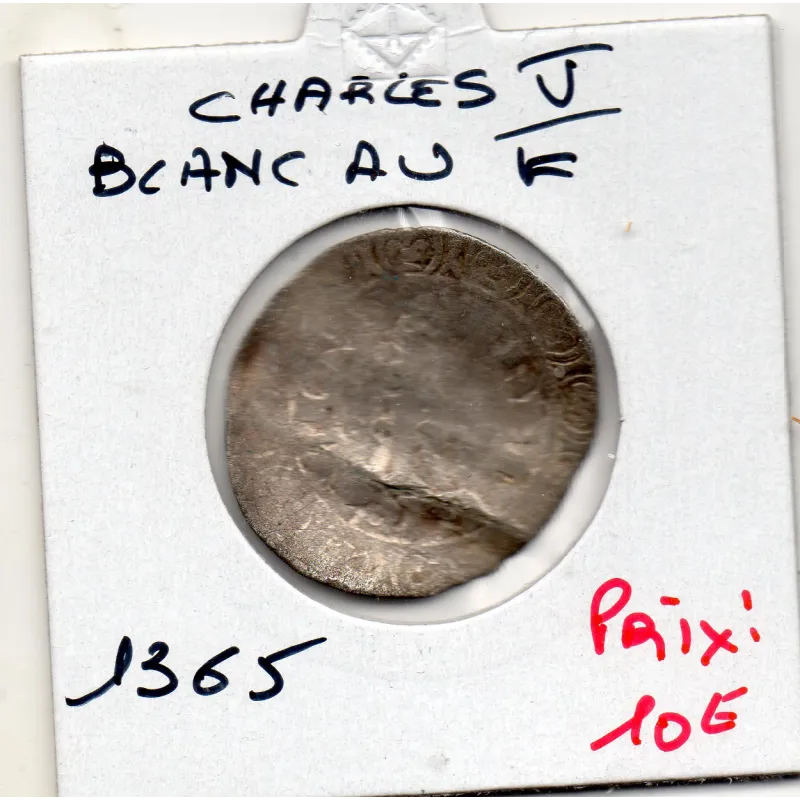 Blanc au K Charles V (1365) B cassure Blanc au K Charles V (1365) B cassure