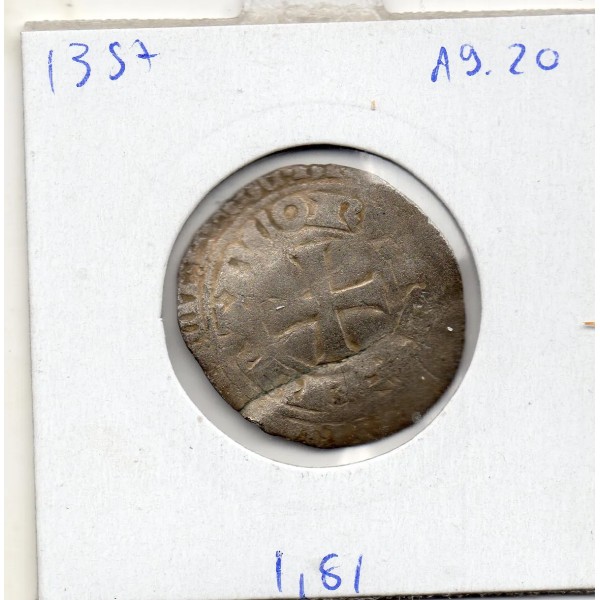 Blanc au K Charles V (1365) B cassure