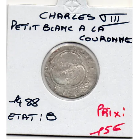 Petit blanc à la couronne Charles VIII (1488) B