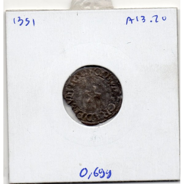 Royaume de Navarre, Henri d'Albret  (1541-1555) Liard à la croisette