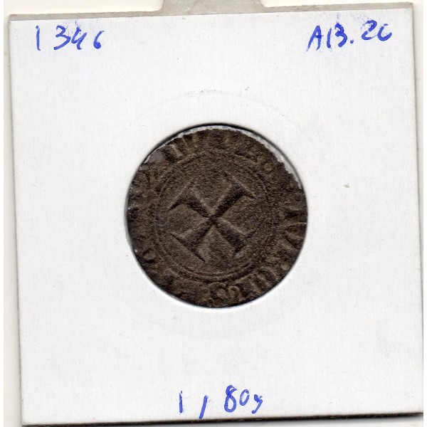 Double tournois Niquet Charles VI (1421) TB+