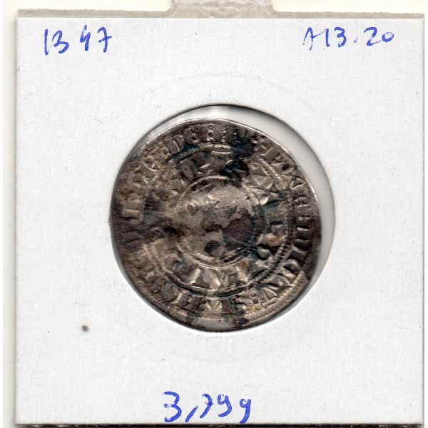 Gros Tournois à l'O rond Philippe IV (1285-1290) Tordue