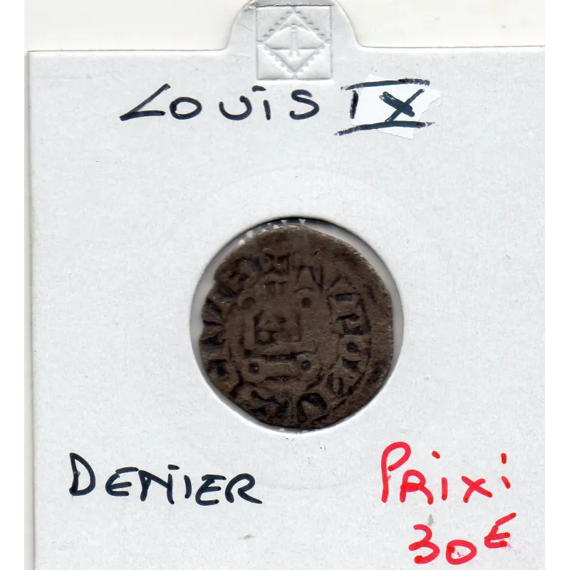 Denier Tournois Louis IX (1245-1270) TB Denier Tournois Louis IX (1245-1270) TB