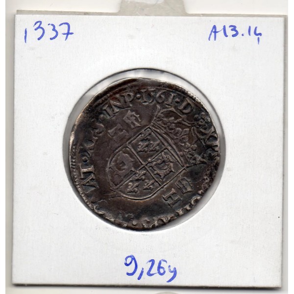 Teston du dauphiné Henri II (1561 Z) Grenoble Grand Buste