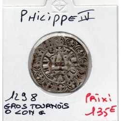 Gros Tournois à l'O Long Philippe IV (1298) TTB