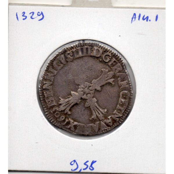 1/4 ou quart d'Ecu Croix de Face 1603 9 Rennes Henri IV TTB-