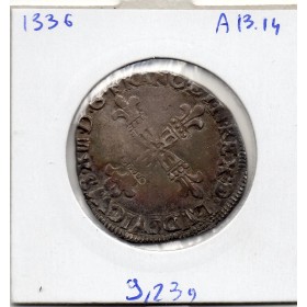 1/4 ou quart d'Ecu de Bearn 1627 *F Louis XIII TTB